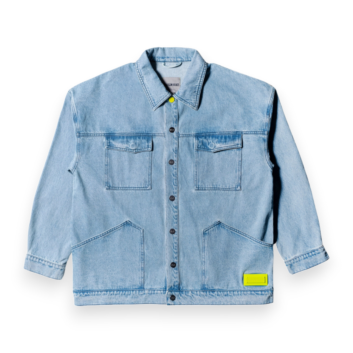 STONE-WASHED DENIM JACKET – Maison Beast