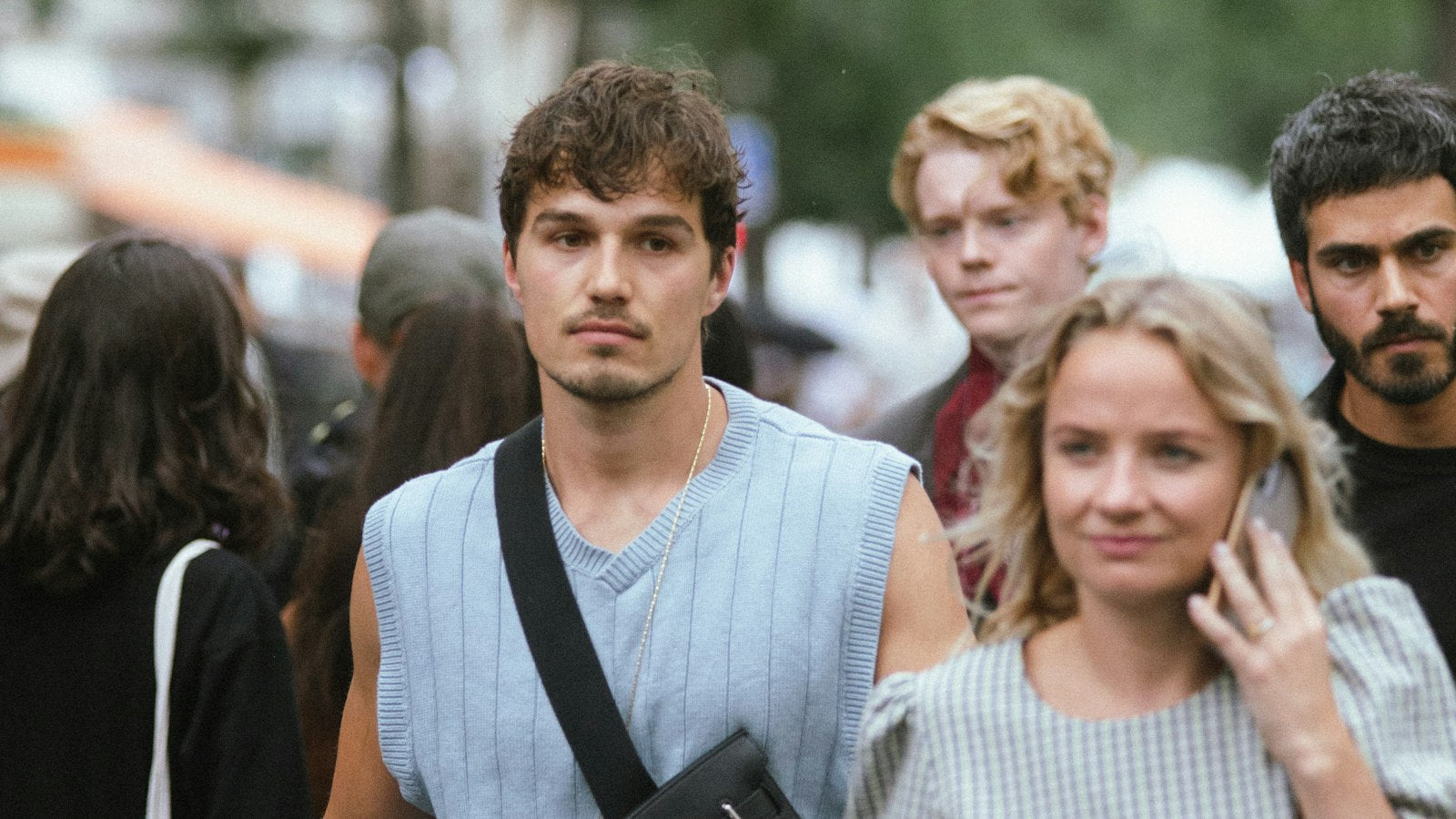 Street style crowd photographed outside the shows during fashion month