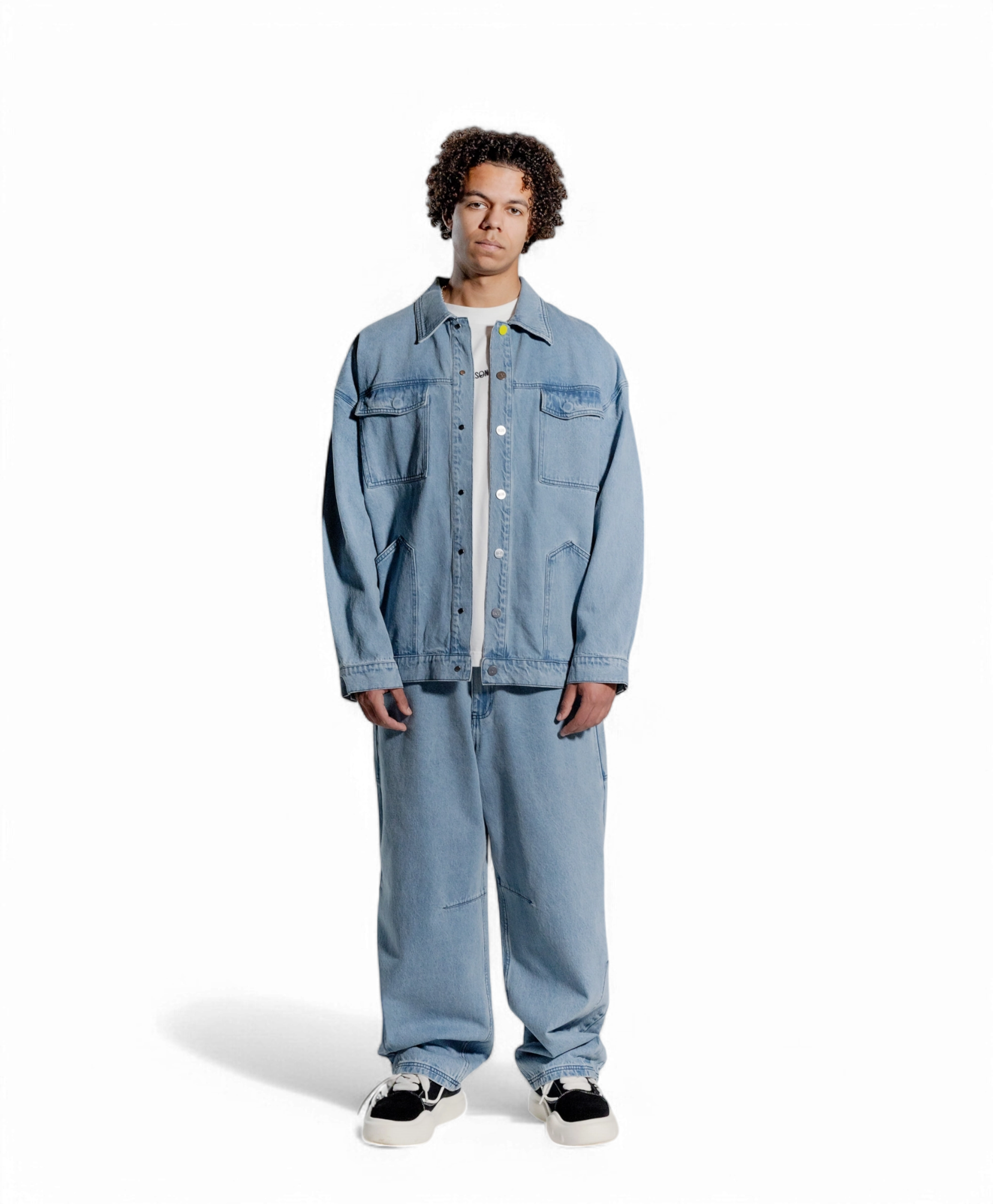 【COSYHARU】Washed denim shirt jacket STONE-WASHED DENIM JACKET – Maison Beast