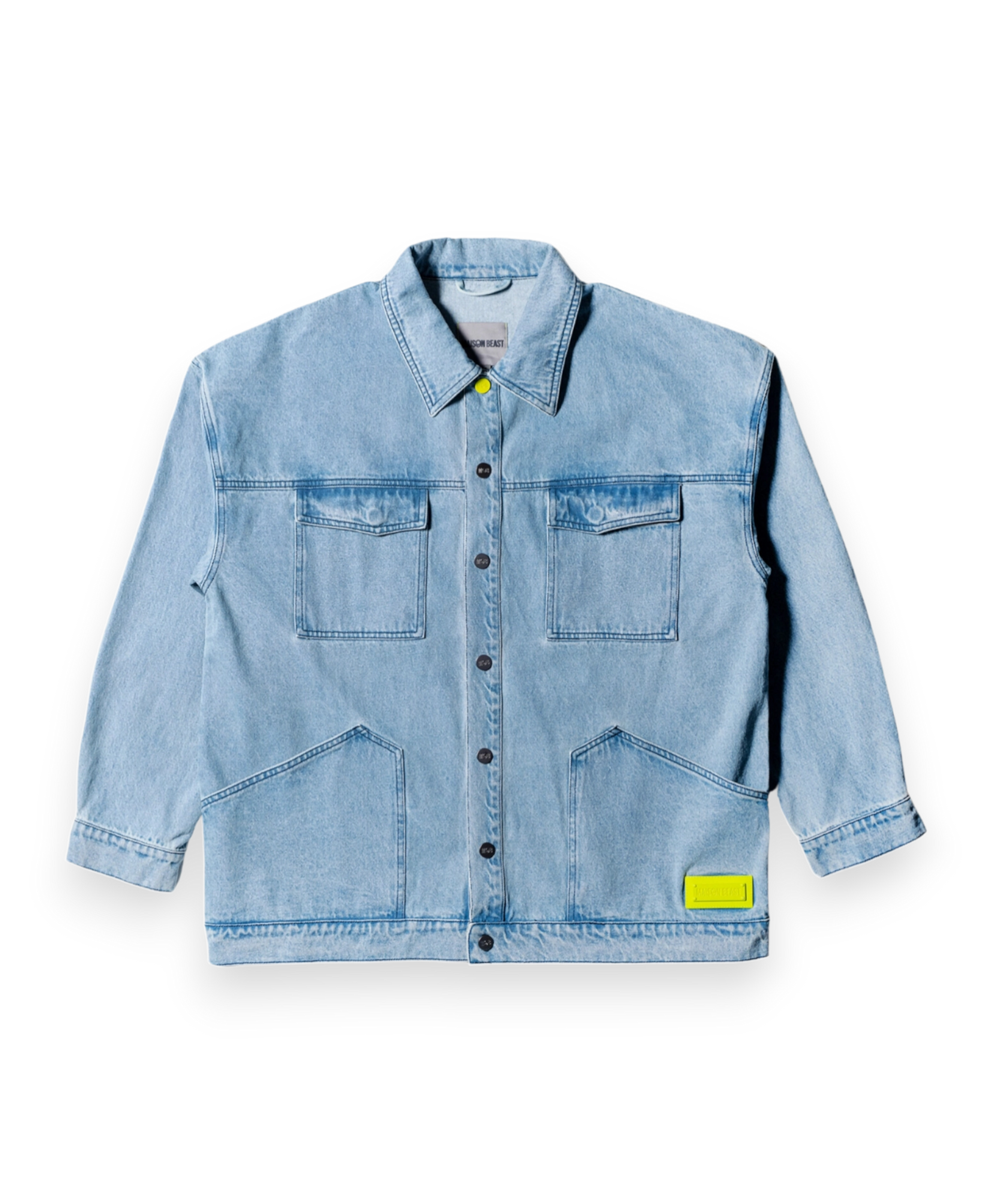 STONE-WASHED DENIM JACKET – Maison Beast STONE-WASHED DENIM JACKET – Maison Beast