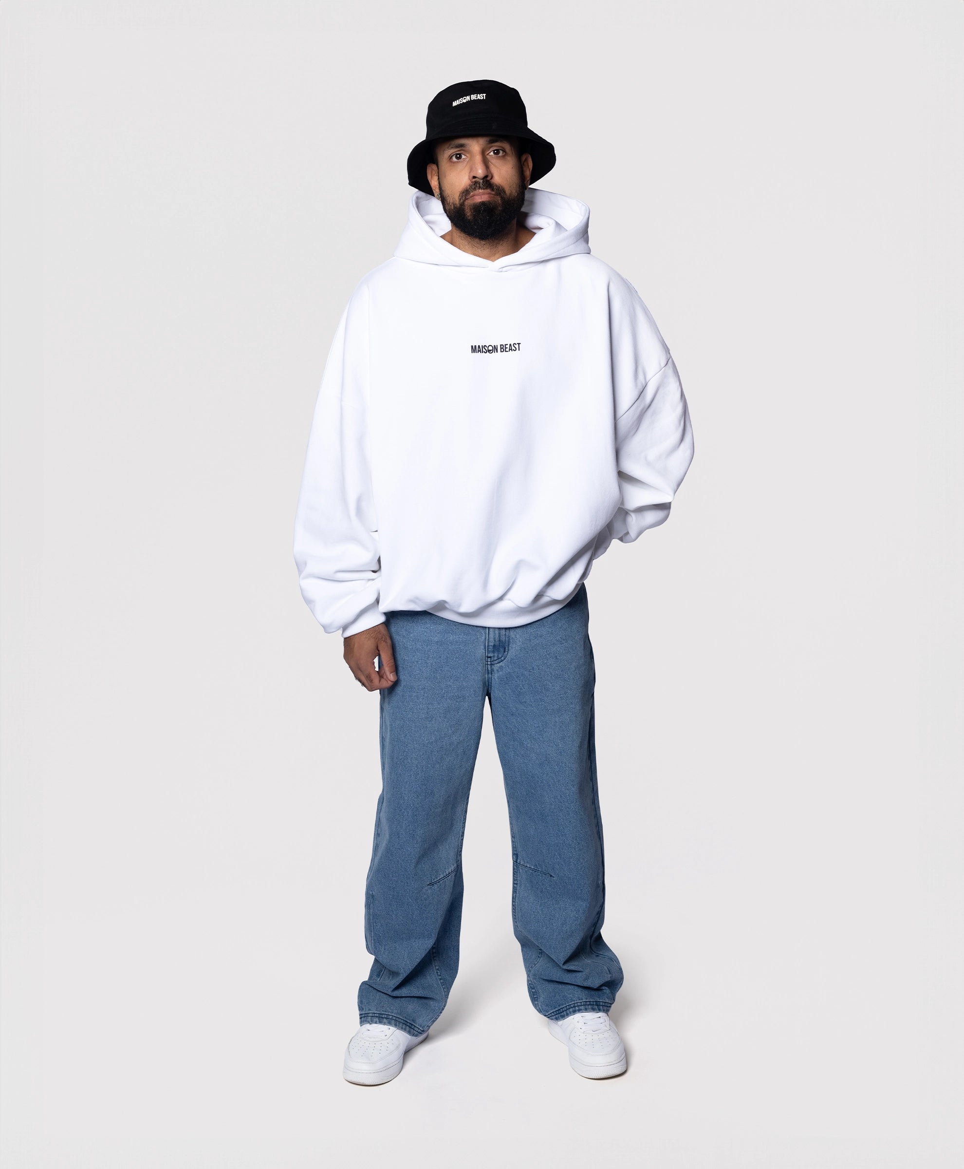 EYECONIC WIDE SLEEVE HOODIE S24 25 COCONUT MILK Maison Beast